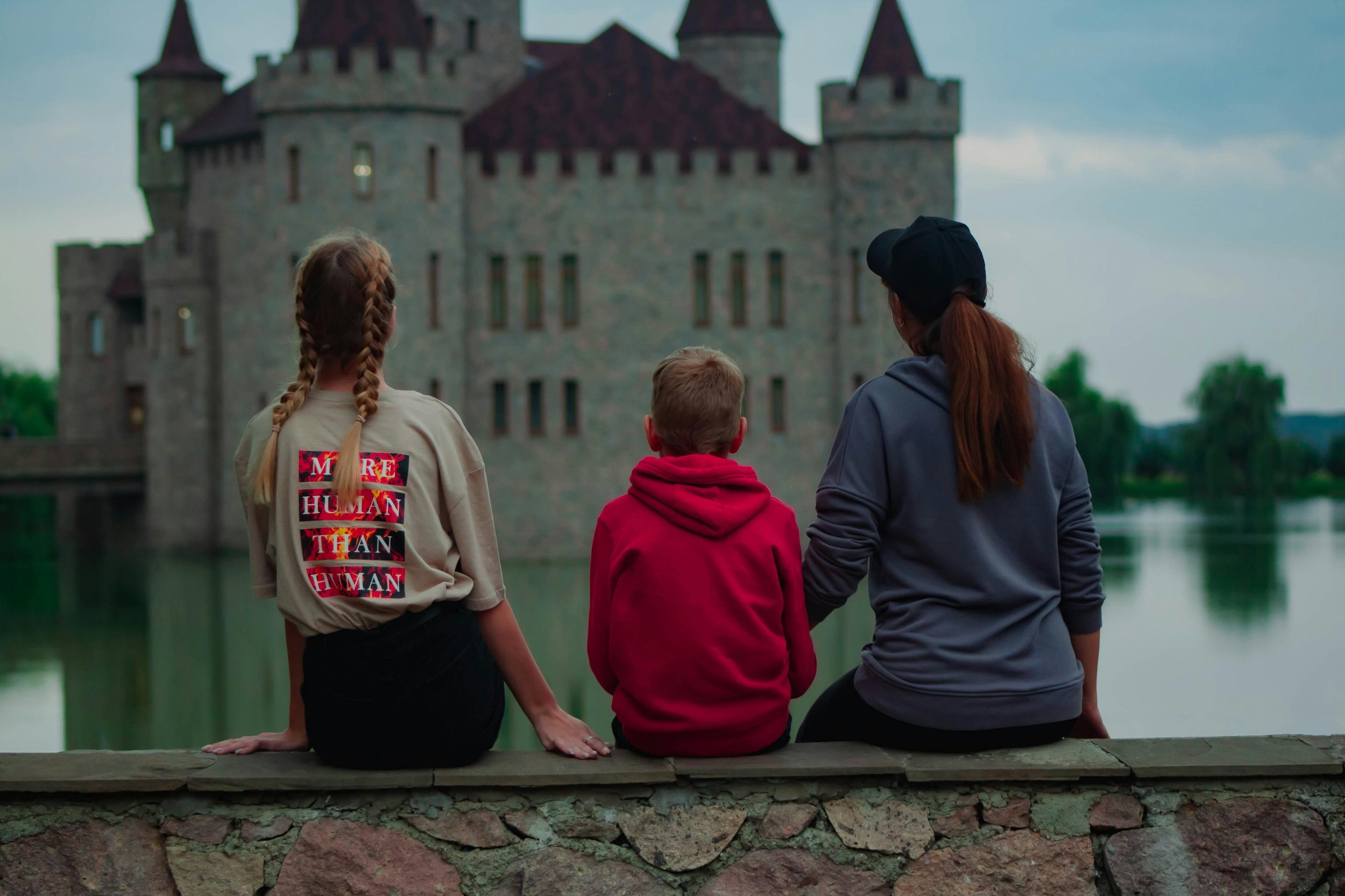 A family at a destination